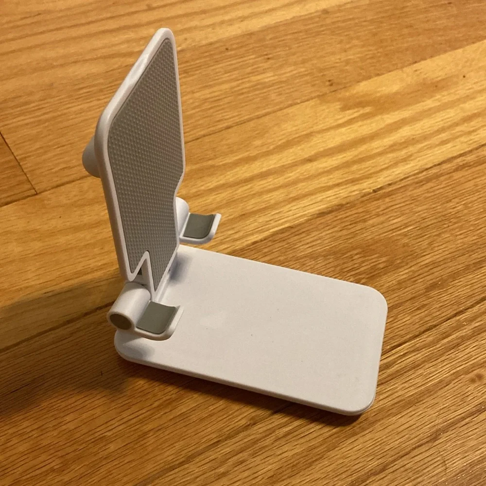 White and Grey Phone Stand